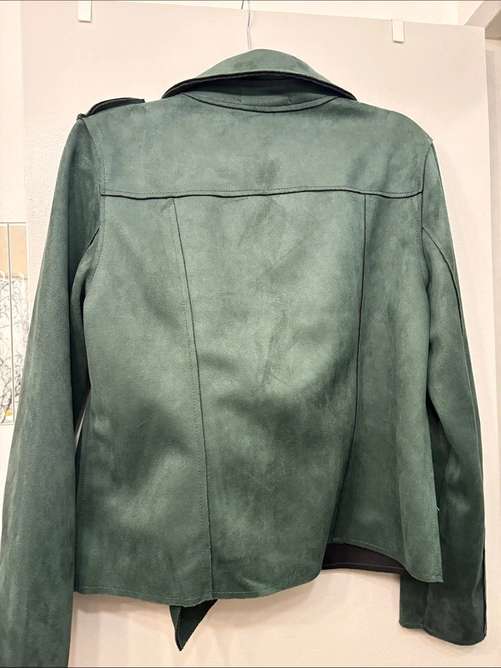philosophy Forest Green Suede Moto Jacket - Picture 5 of 5